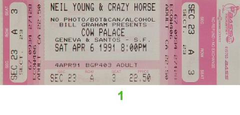 Neil Young & Crazy Horse Vintage Ticket