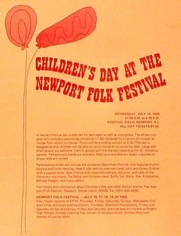 Newport Folk Festival Handbill