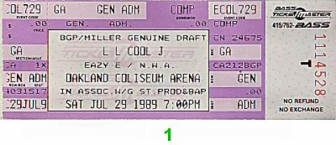 LL Cool J Vintage Ticket